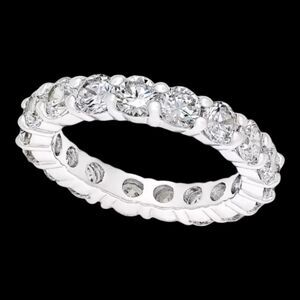 Charter Club Silver Anniversary Eternity Ring Sz 6